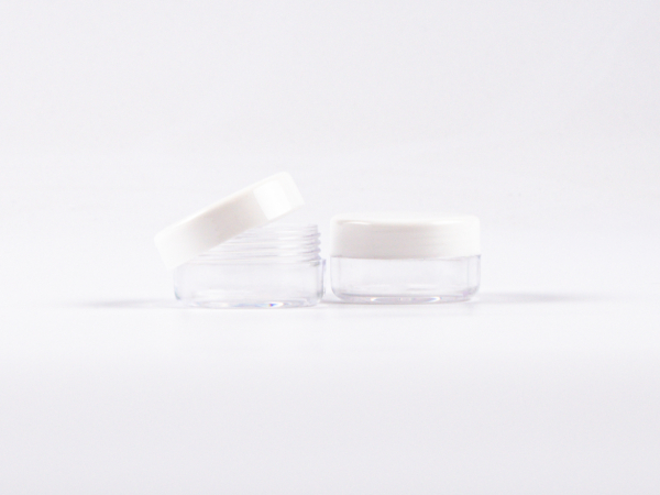 Mini Dose 10 ml – Transparent – Deckel Weiss/Schwarz
